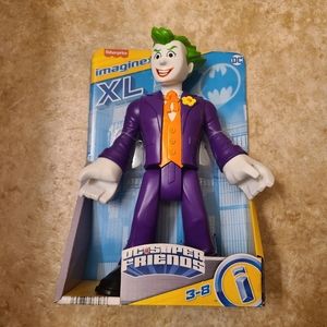 NIB Fisher Price Imaginext XL DC Villan The Joker Posable Figure
